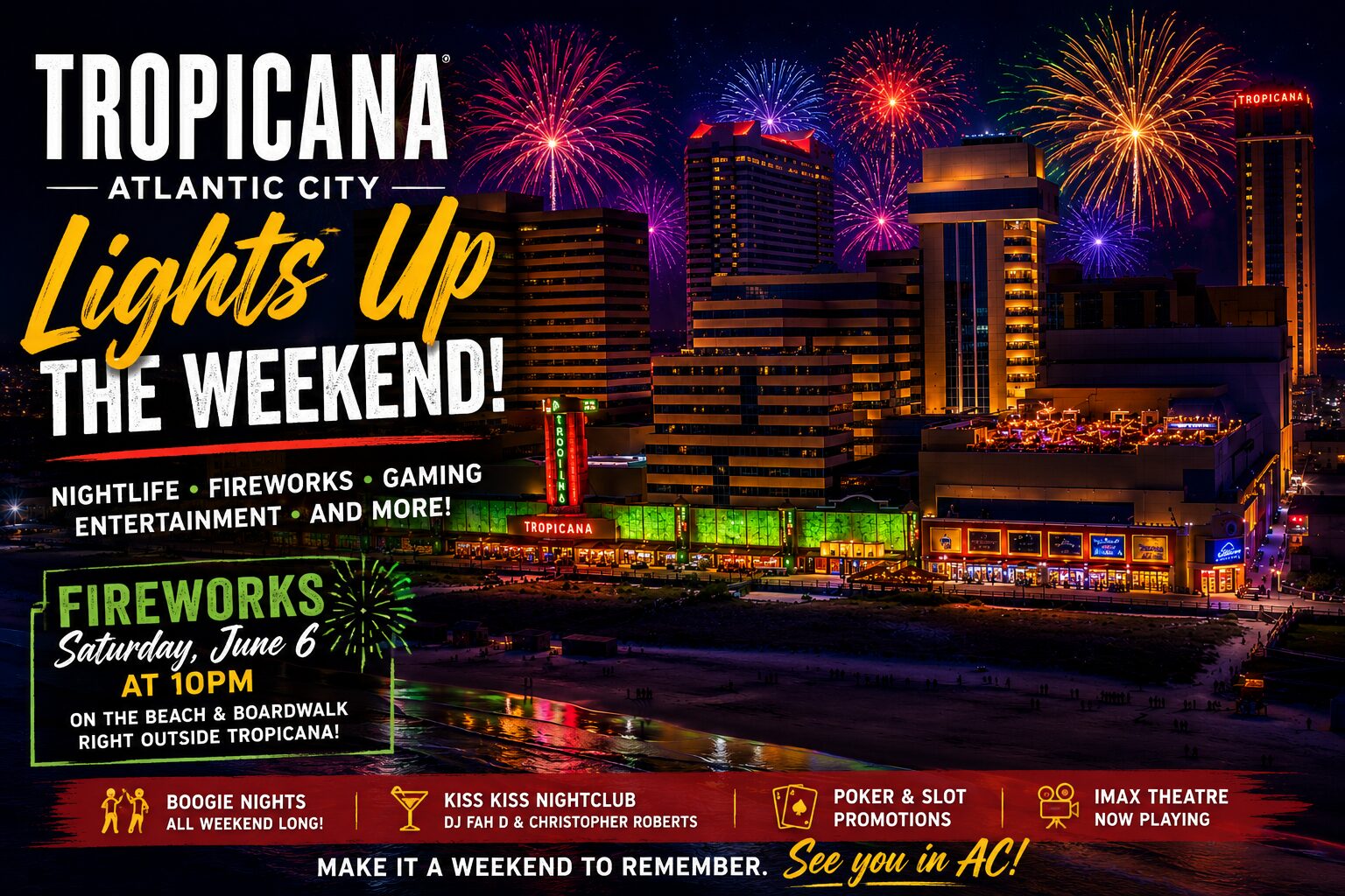 Read more about the article Tropicana Lights Up the Weekend With Fireworks, Nightlife & Summer Fun