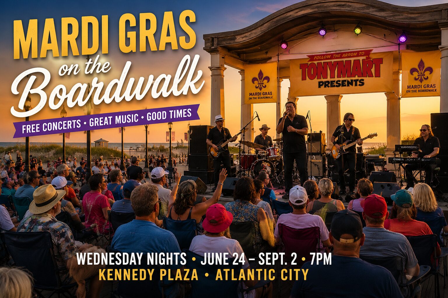 Read more about the article 🎺 Mardi Gras on the Boardwalk Brings New Orleans Energy to Atlantic City All Summer Long