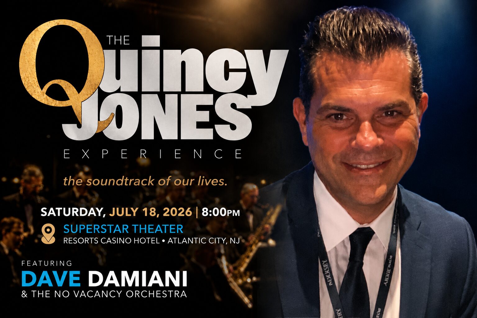Read more about the article Meet Dave Damiani: The Voice Bringing Quincy Jones’ Music to Atlantic City