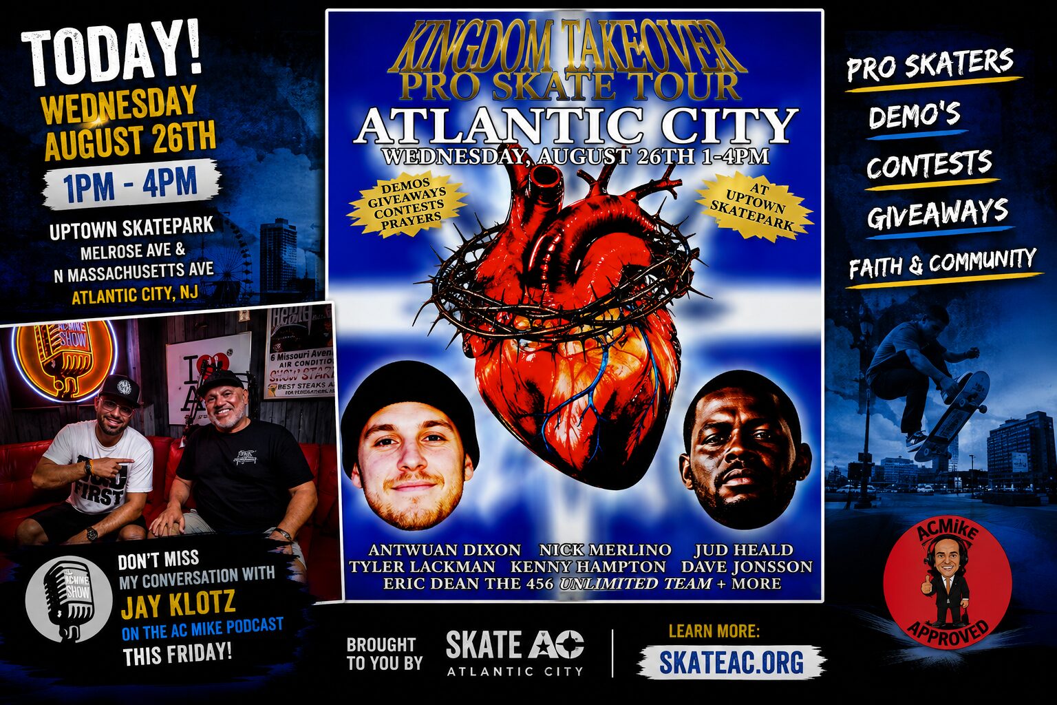Read more about the article HAPPENING TODAY 8/26: Pro Skateboarding Takes Over Atlantic City