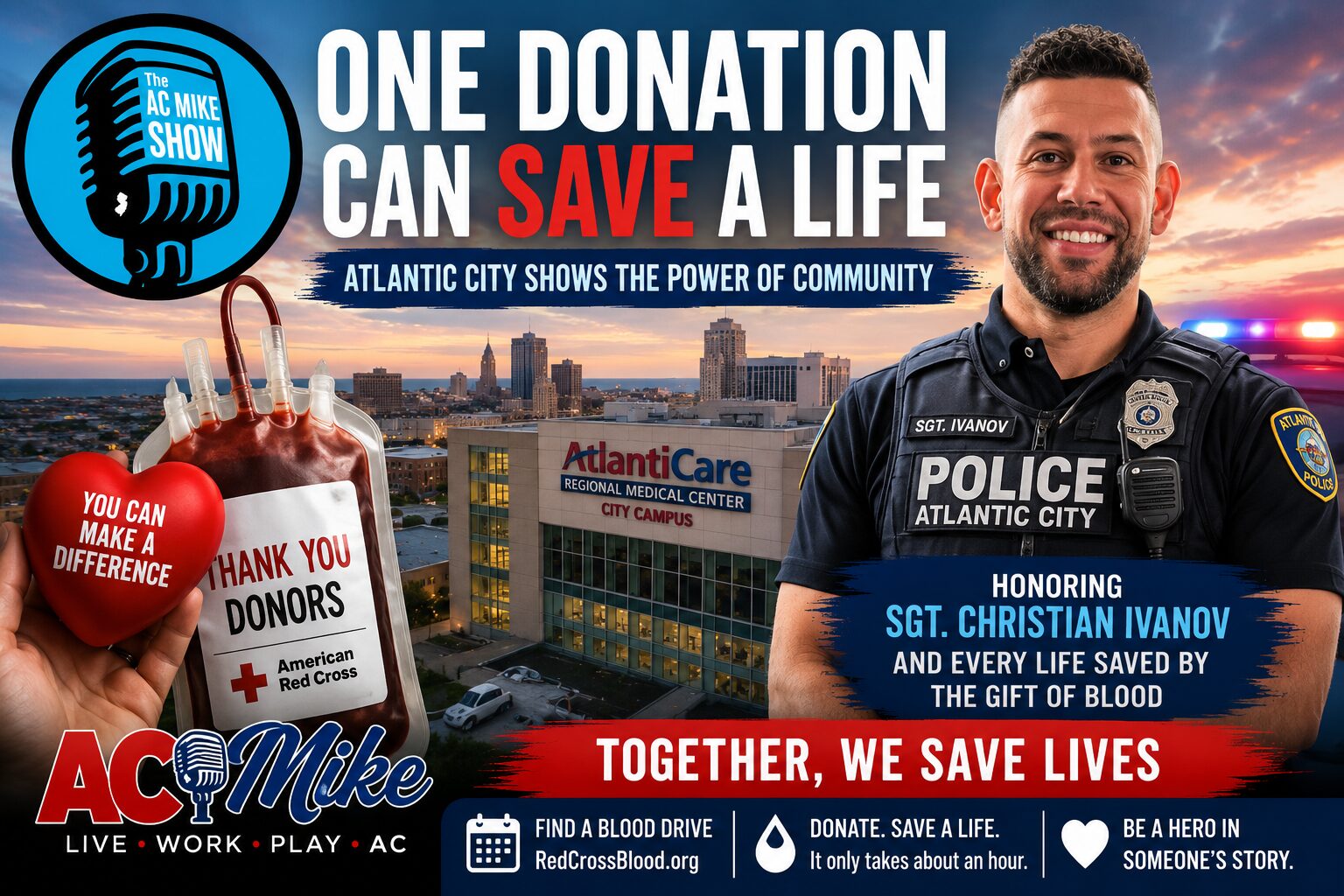 Read more about the article One Blood Donation Can Change Everything: Atlantic City Shows the Power of Community