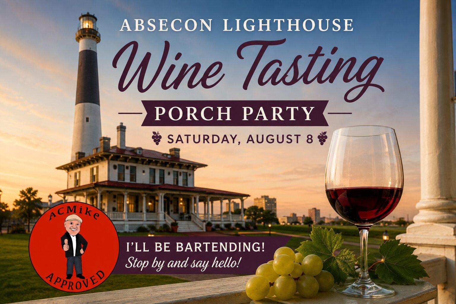 Read more about the article This Weekend: Join Me at the Absecon Lighthouse Wine Tasting! ⭐