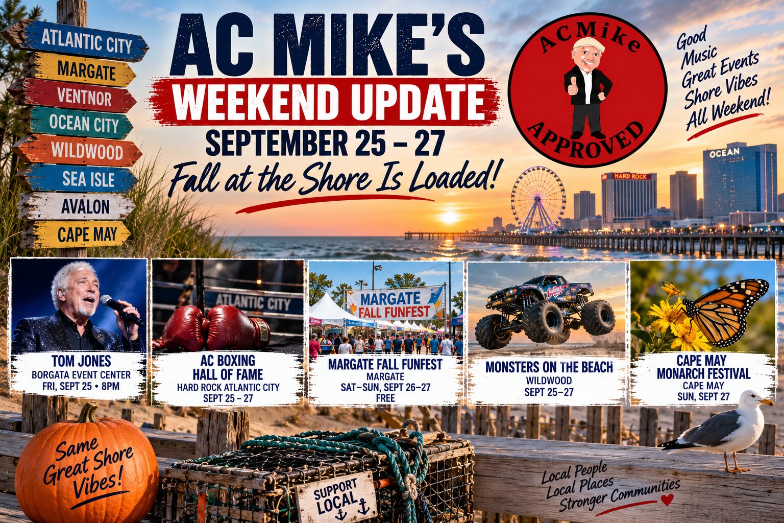 Read more about the article Fall at the Shore Is Loaded: AC Mike’s Weekend Update for September 25–27